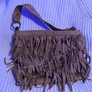 Carlos Santana Vegan Leather Fringe Bag